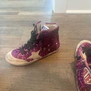 Golden goose Francy purple sequined high top